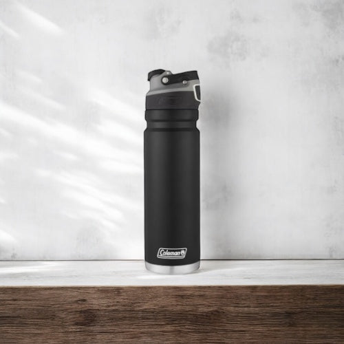 Freeflow Vacuum-Insulated Stainless Steel Water Bottle with Leak-Proof Lid, 24Oz/40Oz Bottle with Button-Operated Lid & Carry Handle, Keeps Drinks Hot or Cold for Hours