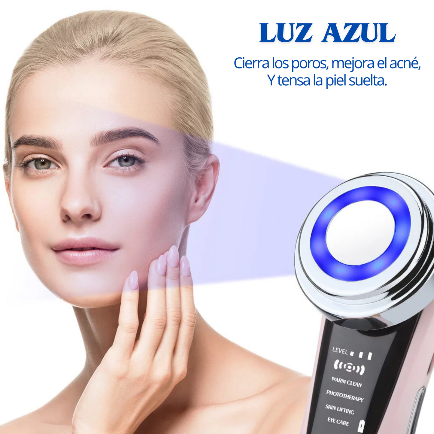 Masajeador facial Máquina de masajeador facial de alta frecuencia Herramientas para el cuidado de la piel Máquina de estiramiento facial Máquina de estiramiento de la piel Cuidado de la piel facial
